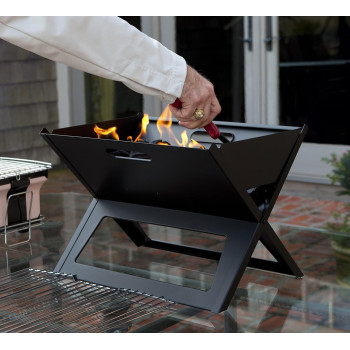 Portable Charcoal Grill Black, 14.18 Inch