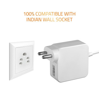 Charging Adapter For Apple Macbook Pro, 13 Inch White Colour