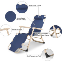 Bjm Foldable Lounge Chair Chaise Bed With Removable Pillow 98.2 x 64.6 x 10.1 Cm