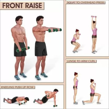 2-Piece Fitness Dumbbells, 2 Kg Each, Blue Colour