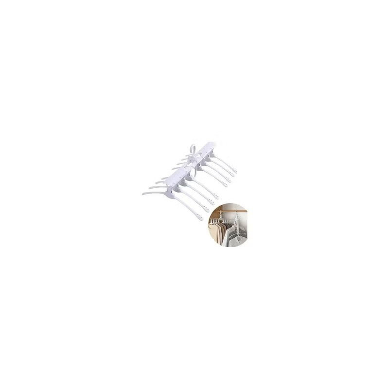 Fashionhome Multilayer Folding Plastic Rotating Clothes Hanger, White Colour
