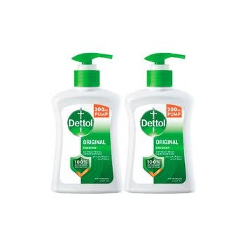 Dettol Original Anti Bacterial Liquid Hand Wash Pine Fragrance Pack Of 2, 200.0 ml