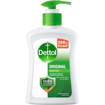 Dettol Original Anti Bacterial Liquid Hand Wash Pine Fragrance Pack Of 2, 200.0 ml