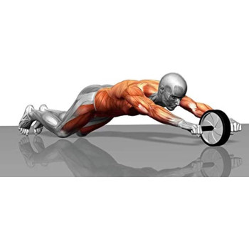 Smooth Waist Wheel Abdominal Exercise,Ab Wheel Roller With Knee Mat Fitness Exercise Abdonimal Abs Wheels