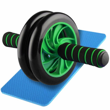 Smooth Waist Wheel Abdominal Exercise,Ab Wheel Roller With Knee Mat Fitness Exercise Abdonimal Abs Wheels