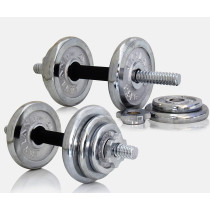 2-Piece Chrome Dumbbells Set, 15 Kg Each