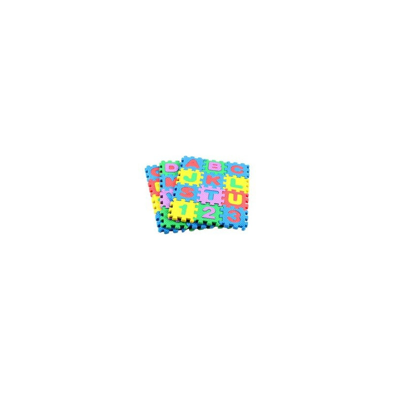 36-Piece Puzzle Mat For Kids, Inter locking Learning Alphabet And Number Mat