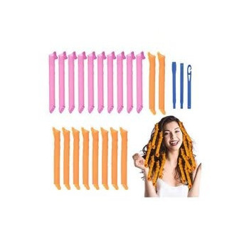 Xiuwoo Heatless Hair Rollers Spiral Curlers Set 55cm, Multicolour