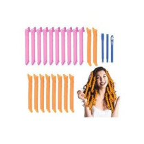 Xiuwoo Heatless Hair Rollers Spiral Curlers Set 55cm, Multicolour