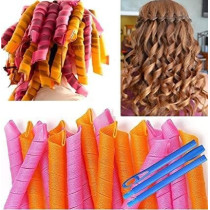Xiuwoo Heatless Hair Rollers Spiral Curlers Set 55cm, Multicolour