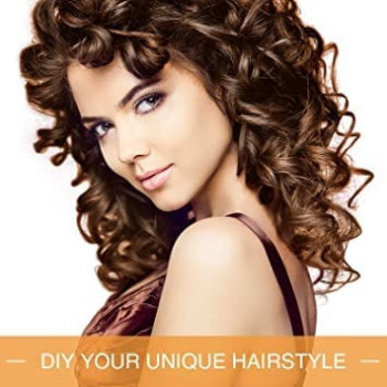 Xiuwoo Heatless Hair Rollers Spiral Curlers Set 55cm, Multicolour