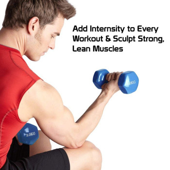 Double Dumbbells Vinyl, Set Of 2, 3 Kg Each