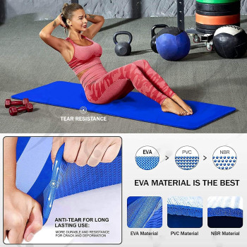Foldable Non-Slip Yoga Mat, Blue Colour