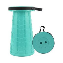 Folding Telescopic Stool, 26 x 7.5 x 26cm, Green Colour