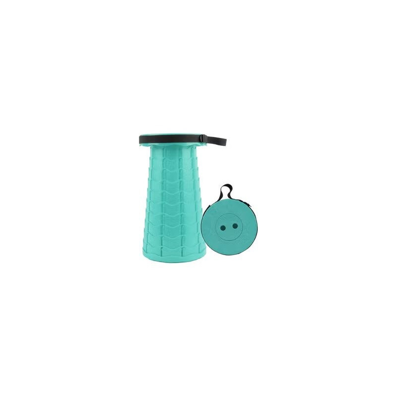 Folding Telescopic Stool, 26 x 7.5 x 26cm, Green Colour