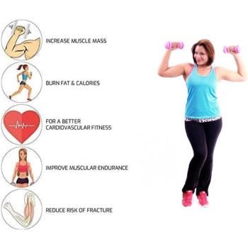 Weights Vinyl Dumbbells, Set Of 2, 1 Kg Each