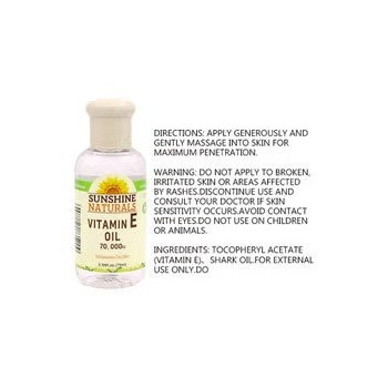 Sunshine Natural Vitamin E Oil, 75 ml
