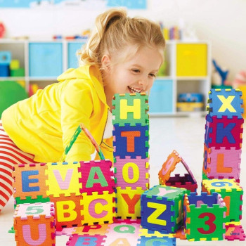 Play Mat Alphabet Letters Foam Play Mat, Assorted Colour