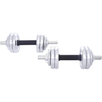 York Fitness Chrome Dumbbell Set Of 2, 15 Kg Each