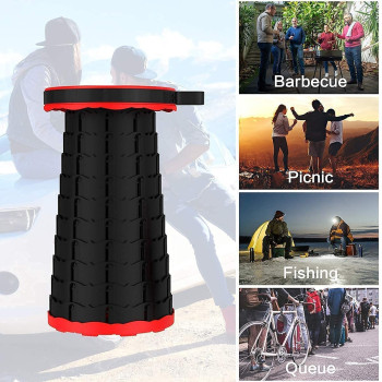 Telescopic Stool 45.5cm, Outdoor Travel Camping Fishing Garden Folding Stools