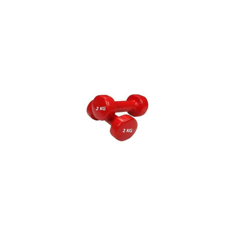 Vinyl Dumbbell, Set Of 2, 2 Kg Each