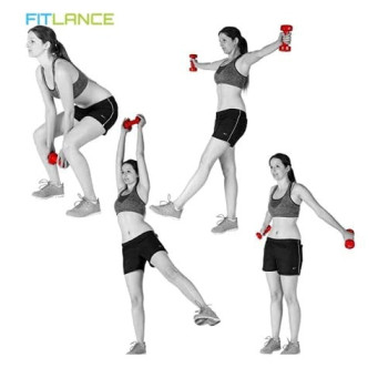 2-Piece Hexagon Dumbbell Set, 3 Kg Each