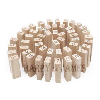 Unique 54-Piece Wooden Domino Toys Tower Set For 3+ Years