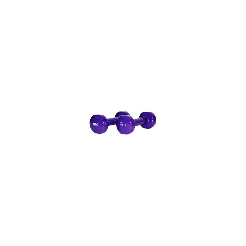 2-Piece Classical Head Vinyl Dumbbells, 1 Kg Each