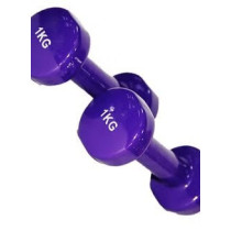 2-Piece Classical Head Vinyl Dumbbells, 1 Kg Each