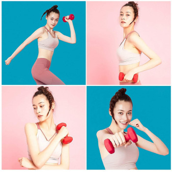 2-Piece Classical Head Vinyl Dumbbells, 1 Kg Each