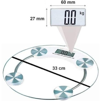 Digital Glass Weight Scale, 180 Kg, White Colour