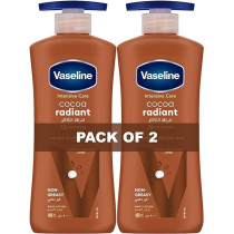 Vaseline Cocoa Radiant Body Lotion Pack Of 2, 400 ml