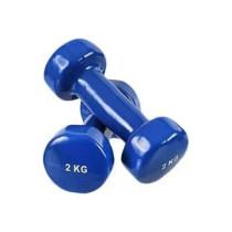 2-Piece Dumbbells, 2 Kg, Colour Blue
