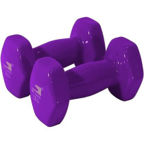 Set Of 2 Classic Head Dumbells 1 Kg, Purple