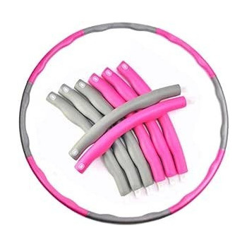 Weighted Soft Foam Hula Hoop Pink/Grey Colour