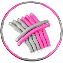 Weighted Soft Foam Hula Hoop Pink/Grey Colour