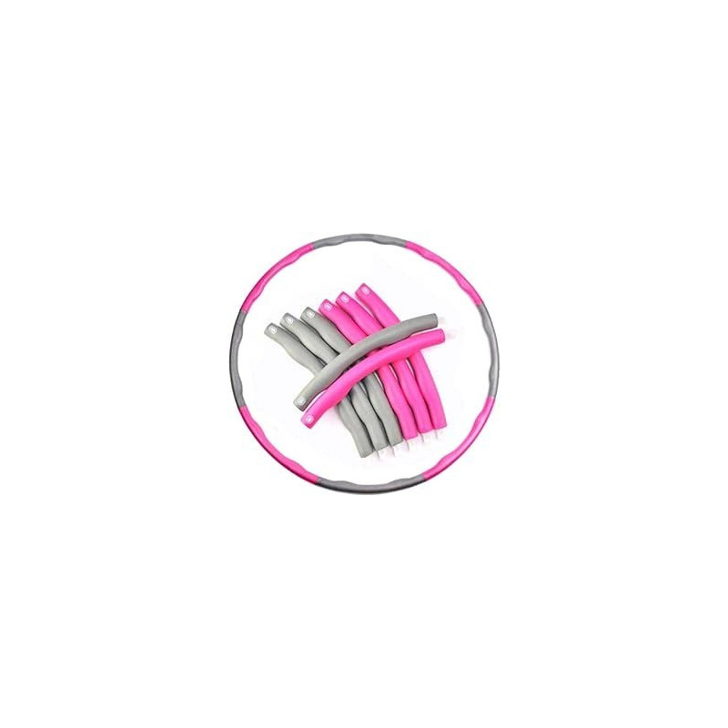 Weighted Soft Foam Hula Hoop Pink/Grey Colour