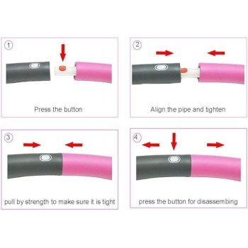 Weighted Soft Foam Hula Hoop Pink/Grey Colour