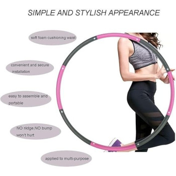 Weighted Soft Foam Hula Hoop Pink/Grey Colour