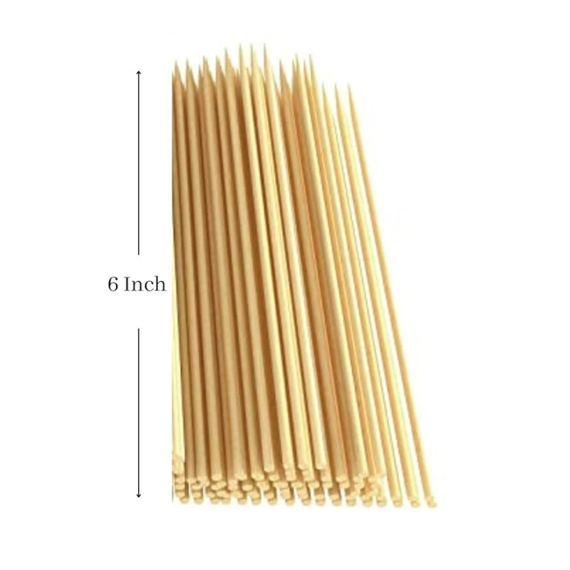 Bbq Bamboo Skewers 300Mm, Beige Colour
