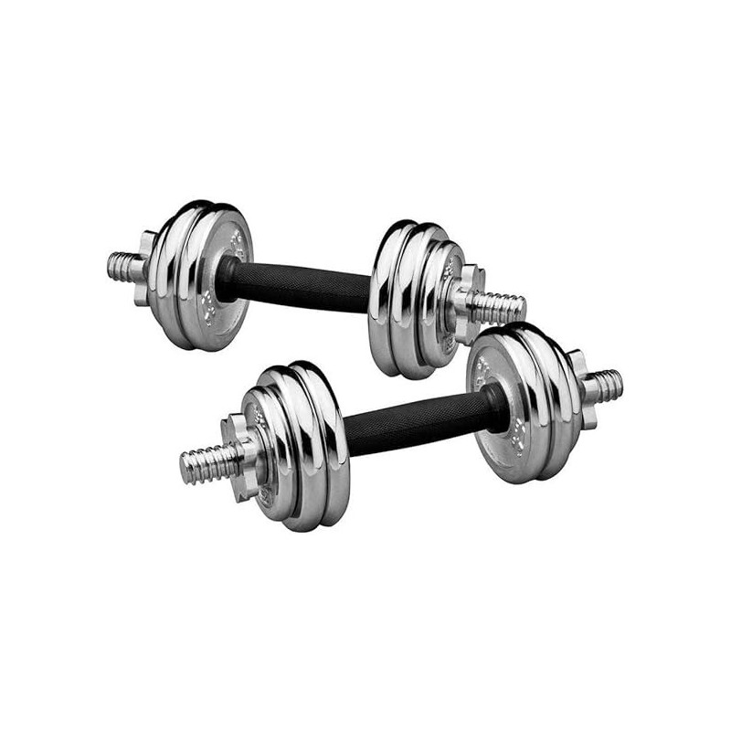 2-Piece Chrome Dumbbell Set, 15 Kg Each