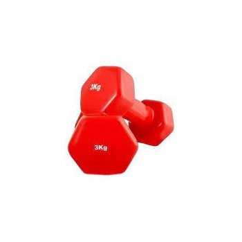 1 Piece Vinyl Coated Fixed Weight Dumbbell, 3 Kg