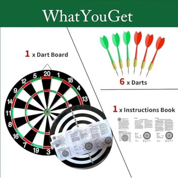 Double Sided Wall Darts Board 15 Inch