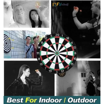 Double Sided Wall Darts Board 15 Inch