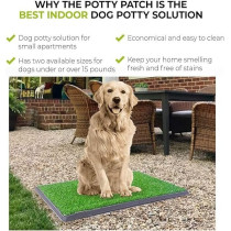 3 Tires Indoor Puppy Dog Potty Training Pee Pad Mat Tray Grass Toilet With Tray, Pink Colour, 60 x 40cm