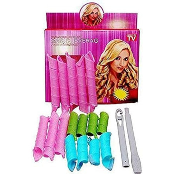 Magic Leverag Curlers Hair Roller Set Pink Colour, 9 x 20cm