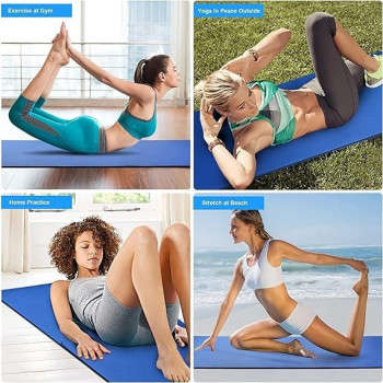 Exercise Yoga Mat For Women and Men, Navy Blue Colour