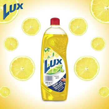 Lux Lemon Dishwashing Liquid Yellow, 750 ml