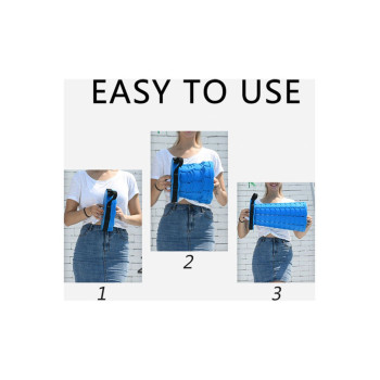 Folding Telescopic Stool 26 x 7.5 x 26cm, Light Blue