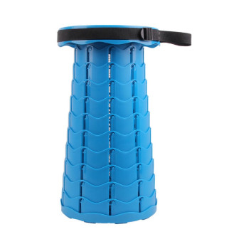 Folding Telescopic Stool 26 x 7.5 x 26cm, Light Blue